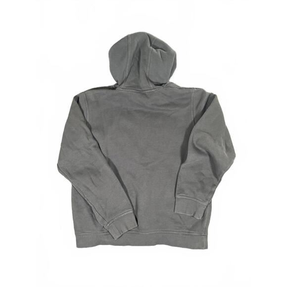 Nike Men's Dark Grey Hoodie with Neon Yellow/ Green Swoosh Logo - Size Large - Picture 7 of 7